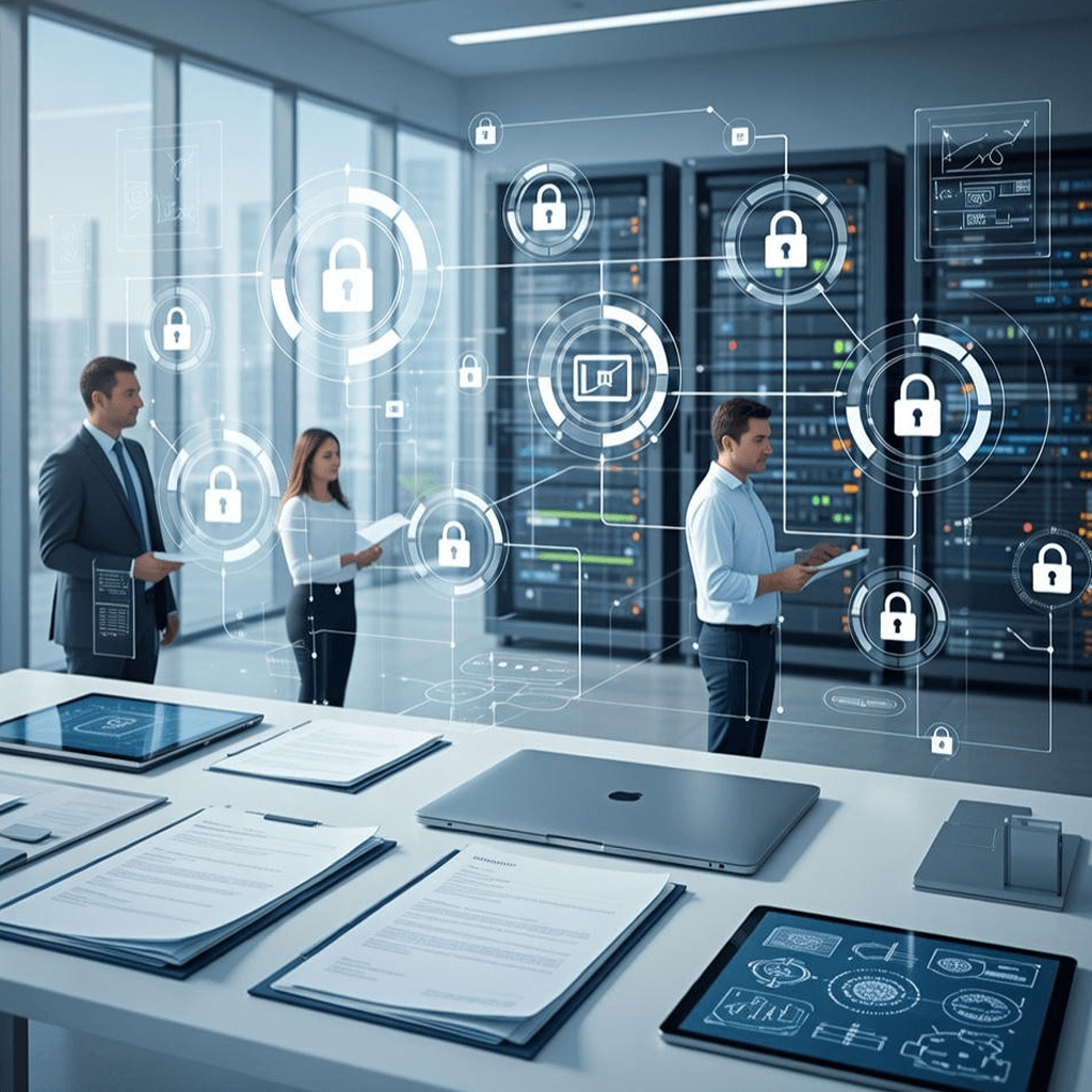 Cyber insurance protection concept image
